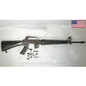 Colt 604 M16A1 Parts Kit, 20" Barrel, Colt AR-15 Cut Lower, Chrome Carrier, Triangle Handguards, 3-Prong Flash, 1/12, .223mm *Good*