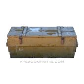 Thompson 1928A1 Wood Storage Crate, T2, OD Green, *Fair*, Sold *As Is* 