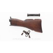 1914 Lewis Gun Buttstock Assembly, w/ Tang, Swivel, Oiler and Patent Marked Butt Plate *Good*
