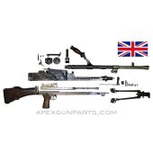BREN Mk1 Parts Kit with Cut Receiver Pieces & MK1 Barrel, .303 British, *Good* 