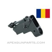 Romanian AKM Rear Sight Block Assembly, Complete w/Leaf, Blued, 7.62x39, *NEW* 