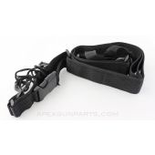 M4 / M16 / Combat Shotgun 3-Point Rifle Sling, DJ Safety, Black Nylon *Very Good*