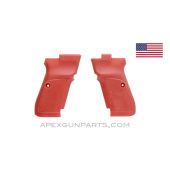 CZ82 / CZ83 Grip Panel Set, Left & Right, Orange Plastic *Excellent* 