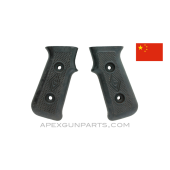 PPS-43 Pistol Grip Halves, Left & Right, Black Plastic, Chinese, *Good* 