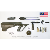 SME AUG Parts Kit w/Accessories, Malaysia, Green Polymer, 5.56x45 NATO, *Good* 