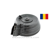 AK-47 Magazine, 75rd Drum, 7.62X39, Romanian Military Issue *Good*