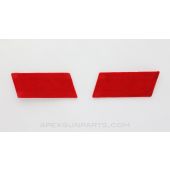 Chinese PLA Collar Tabs, Red, Military *NOS*