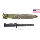 US M5A1 Bayonet, Imperial Marked, w/ M8A1 Scabbard, Fits M1 Garand Rifle *Good* 