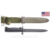 US M5A1 Bayonet, Milpar Marked, w/ M8A1 Scabbard, Fits M1 Garand Rifle *Good* 