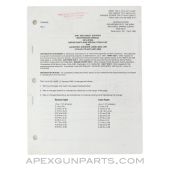 Change Pages for M203 40mm Grenade Launcher Technical Manual, Paperback, TM 9-1010-221-23&P, April 1998 *Good*