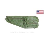 M60 Barrel Carrier Case, Nylon & Vinyl, w/ Strap, Dark Green *NOS*