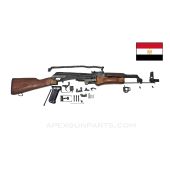 Egyptian AKM Parts Set, Laminated Wood Furniture, Separation in Lower Handguard, Black 7.62X39 *Very Good* 