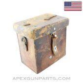 U.S. M13 Leather Carrying Case for M1 Telescopic Sight, No Shoulder Strap, Torn Carry and Closure Strap, D29378 *Good* 