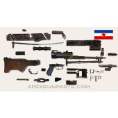 PKM Parts Kit, Serbian / Yugoslavian M84, w/ Cut Receiver & Barrel Fittings, 7.62X54r *Very Good* 