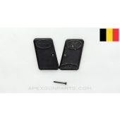 Baby Browning Grip Set, w/ Screw, Black, Plastic *Good*