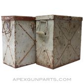 WWII Hotchkiss M1929 / Mle 1930 13.2X96mm Heavy Machine Gun Magazine Transit Chest, Steel *Fair / Rusty*