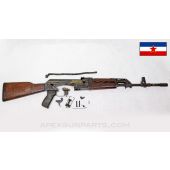 Yugoslavian M70B1 Fixed Stock Parts Set w/Original Populated Barrel, Grenade Adapter, Matching, 7.62x39 *Good* 