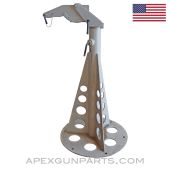 .50 CAL Navy Deck Gun Pedestal Mount for Browning, Steel, Painted Gray *Very Good* 