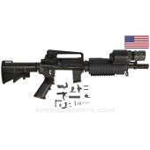 M4 Commando Parts Kit, Flat Top upper, 10.5" Barrel, Full-Auto, Surefire Light Handguards, .223/5.56  *Good*