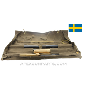 Swedish Rifle Cleaning Tool Set, Unit Level in Cloth Roll, *Good* 