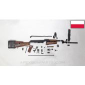 Polish KbK Model "G" Milled AK-47 Parts Kit, w/Rubber Boot & Grenade Launching Sights and Spigot, Wood Furniture, Matching, 7.62X39 *Excellent*