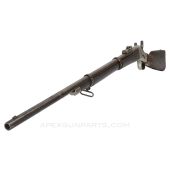 Rolling Block Rifle, Wall Hanger / Antique, Wood Stock, Brass Butt Plate *Good*