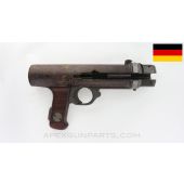 MG-15 Grip Frame & Trigger Guard Assembly, Complete w/ Cracked Bakelite Housing, Wood Grip 7.92x57 *Good*