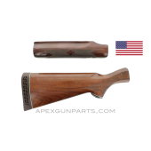 Remington 870 Stock Set, Checkered, Glossy Wood, Part# 27 & 58, 12 Ga., *Very Good* 