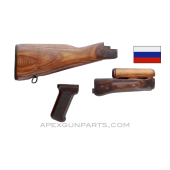 Russian AKM Wood Stock Set, With Izhevsk Pistol Grip, *Very Good*