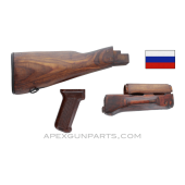 Russian AKM Wood Stock Set, With Tula Pistol Grip, *Very Good*
