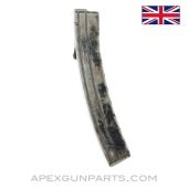 Sterling SMG Magazine, 34rd, 9mm, Worn Finish *Very Good* 