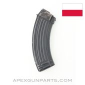 Polish AK-47 Magazine, 30rd, Early Blued, Steel, 7.62x39mm, *Very Good* 