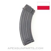 Polish AK-47 Magazine, 30rd, Early Blued, Steel, 7.62x39mm, *Good*