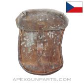 VZ-58 Four Magazine Divided Pouch, Leather *Fair* 