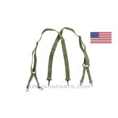M-1941 USMC Suspenders, OD Green Canvas, Vietnam Era, Set of 2, *Very Good* 