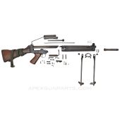 BGS FAL Parts Kit with Type A Wood Stock & Bipod, Correct Handguards, Matching, 7.62X51 *Good* 