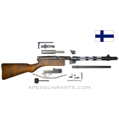 Suomi M31 Parts Kit, 12.5" Barrel, Wood Stock, w/ Barrel Shroud, Vented Brake, 9x19, *Very Good* 