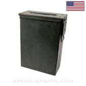 US .50 Cal. Ammo Can, Steel, Green, 11"x5.5"x16" *Good*