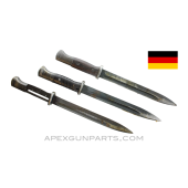 German K98 Mauser Bayonet, No Scabbard, Broken / Missing Grip Panels, *Fair* 