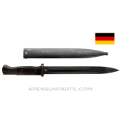 German WWII K98 Mauser Bayonet w/ Bakelite Grips and Scabbard, *Very Good*