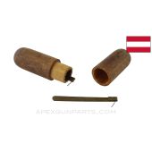 Schwarzlose M1907 / 12 Oil Reservoir Port Cleaning Tool Set w / Wood Container *Good* 