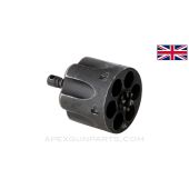 Enfield #2 MK1 Revolver Cylinder, No Index Pin, Complete, .38 S&W *Good*