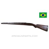 Brazilian Mosquefal M968 Mauser Stock, Stripped w/ Rubber Buttpad, Large Ring *Good*