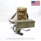 Signal Corps SCR-625-C Detector Set Amplifier Box, in Canvas Carry Case, *Good*