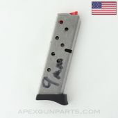 Smith & Wesson 3913 Magazine, 8rd, w/ Finger Ext., Stainless, 9mm *Good*