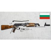 Bulgarian AK-74 Parts Kit, Wood Furniture, Matching Trunnion/Bolt/Carrier, 5.45x39 *Very Good* 