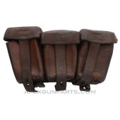 Mauser K98 Three Pocket Leather Pouch, WWII German