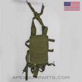 AN/PRC-10 Field Radio Carrying Harnessm ST-120 A/PR, OD Green Canvas *Good*