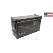 32 Cartridge 40mm Ammunition Can, Steel, Green Painted *Good* 