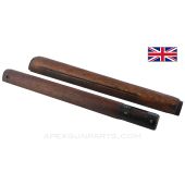 Enfield #4 Handguard, Front & Rear Set, Grooved / Reeded, Wood *Good* 